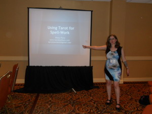 Teaching "Using Tarot for Spell-Work", photo by Theresa Reed